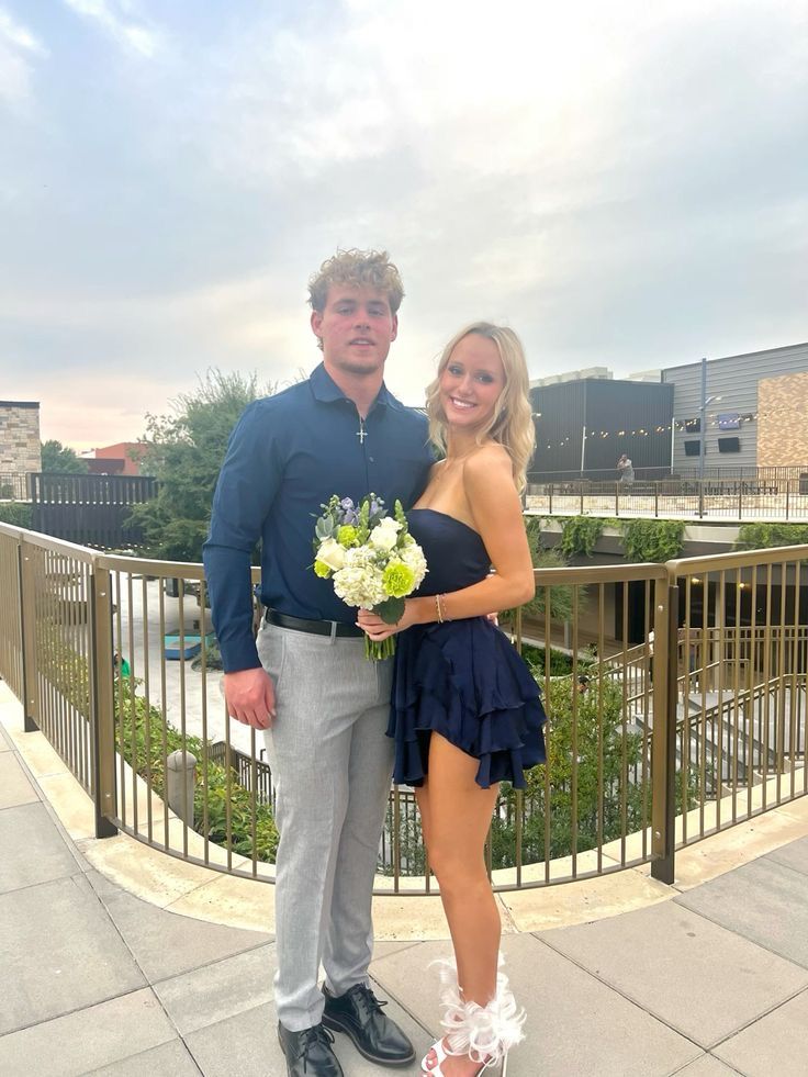 Strapless Navy Blue A-Line Ruffled Homecoming Dress