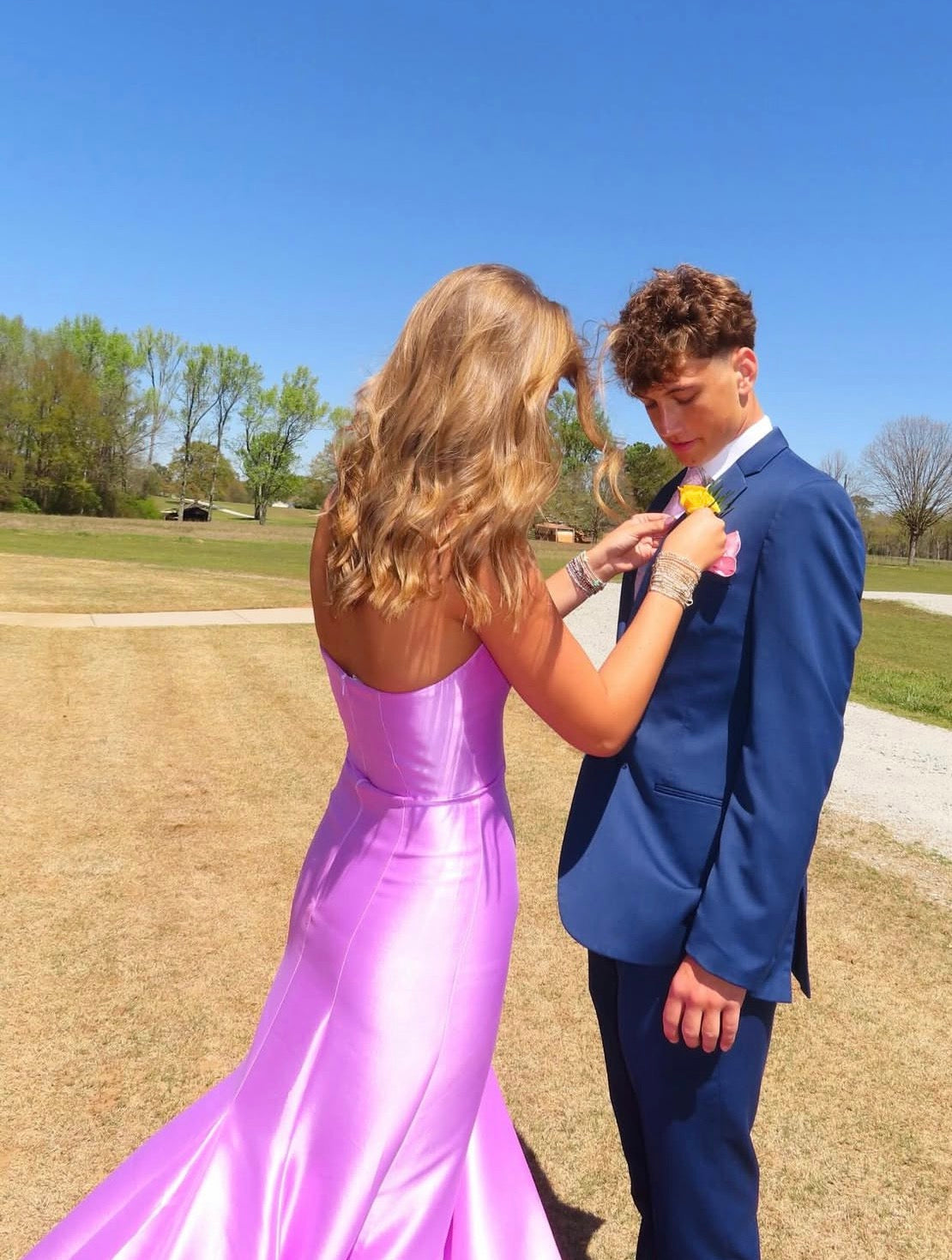 Strapless Pink Satin Formal Prom Dress Sheath Evening Gown J10047