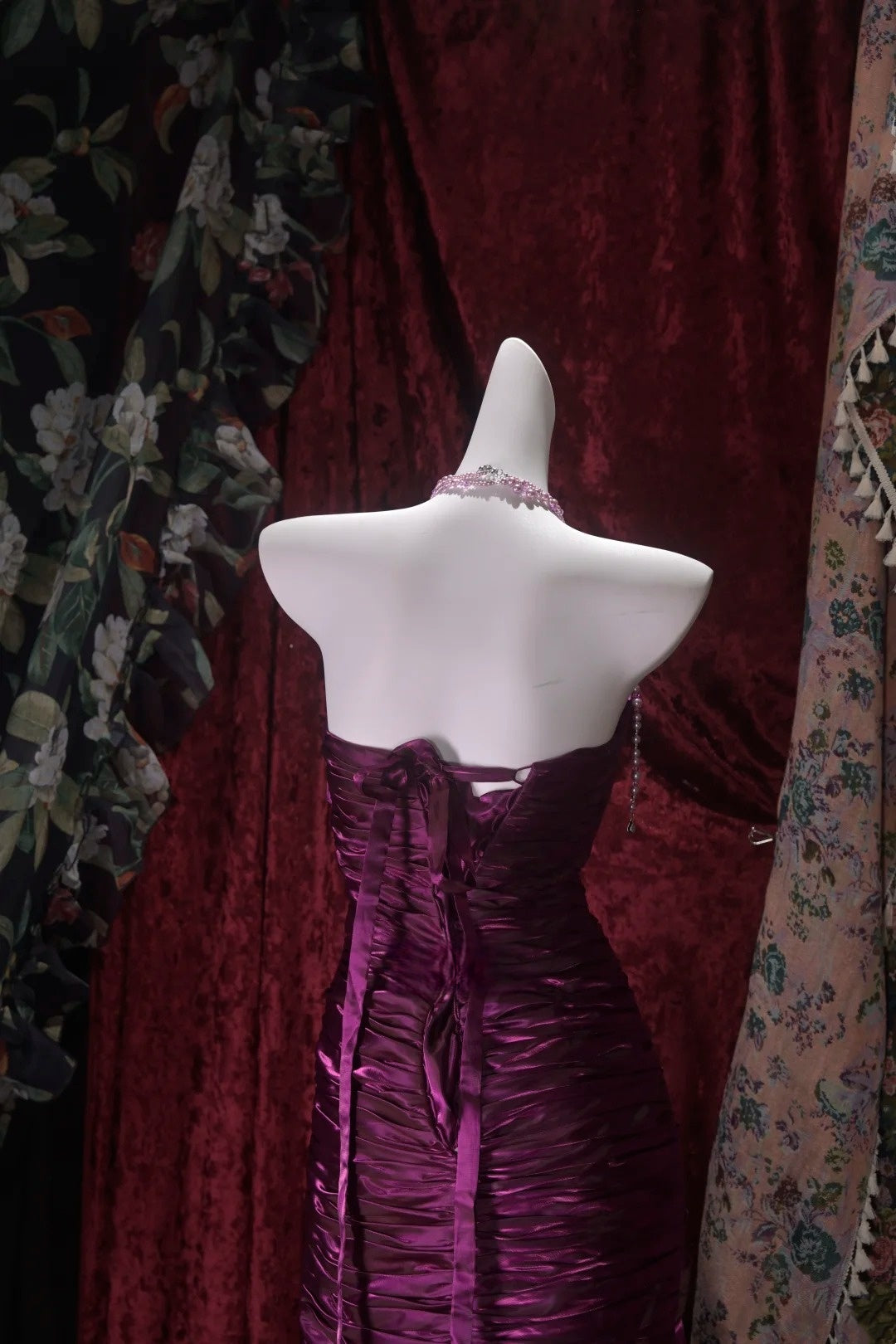 Strapless Purple Mermaid Prom Dress Formal Evening Gown J10576