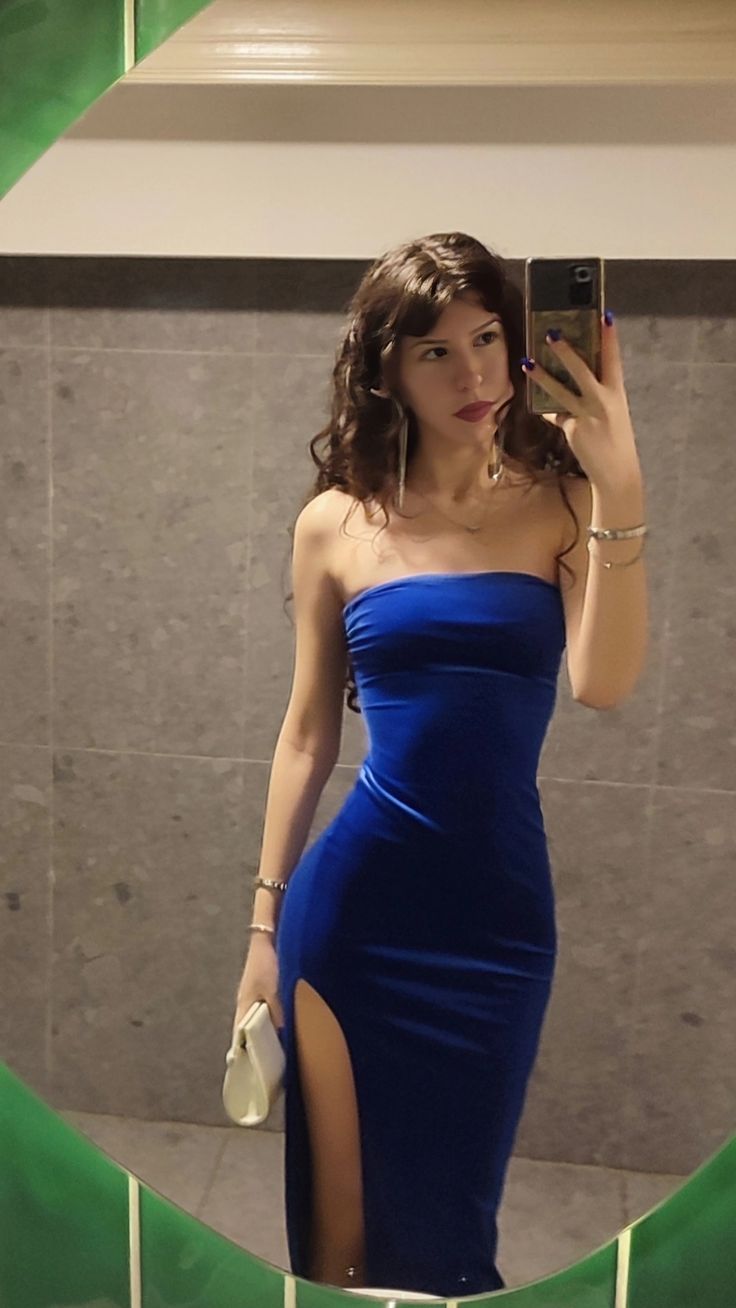 Strapless Royal Blue Sheath Formal Prom Dress Velvet Evening Gowns J11326