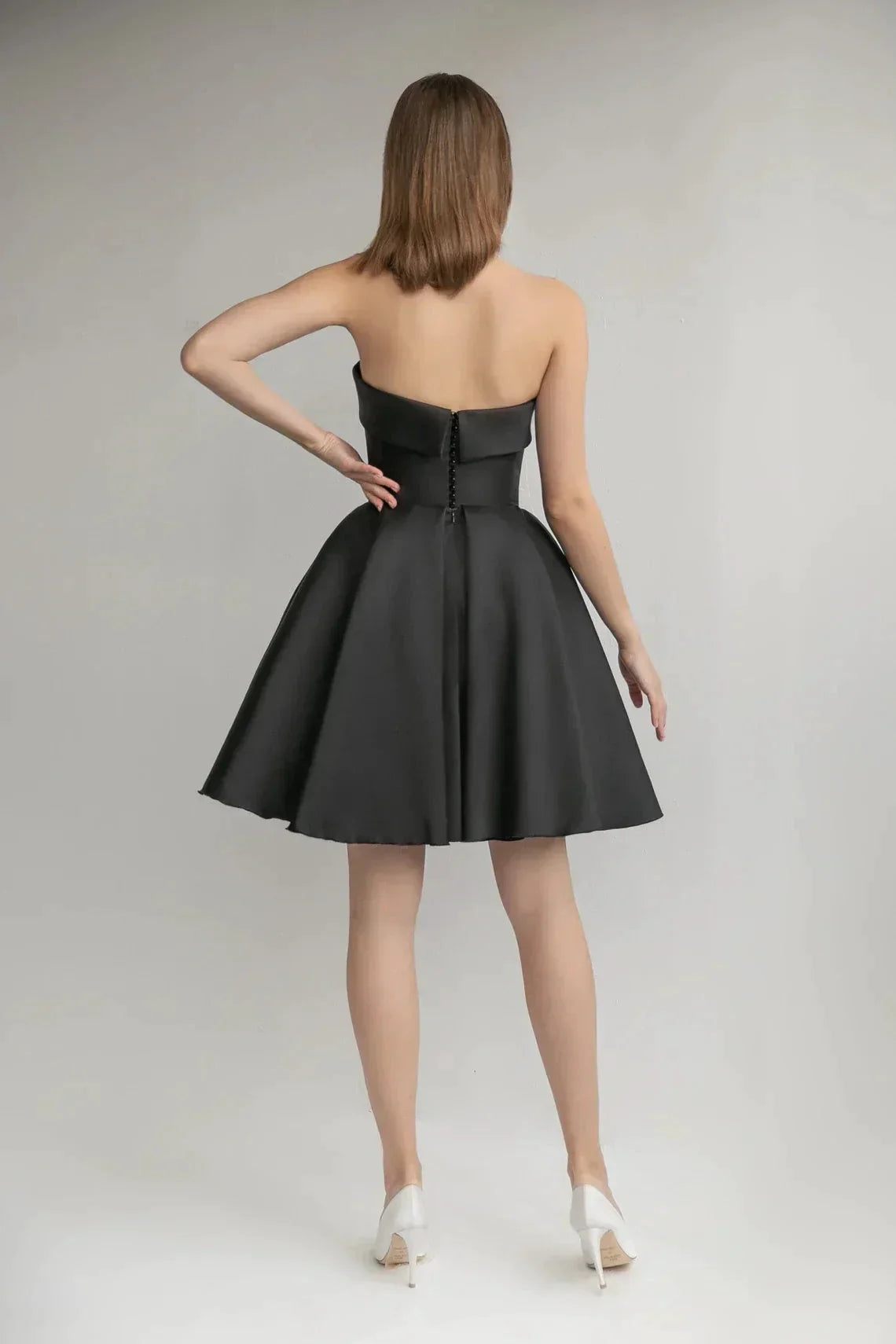 Strapless Satin Homecoming Dresses for Teens (ZD11718)