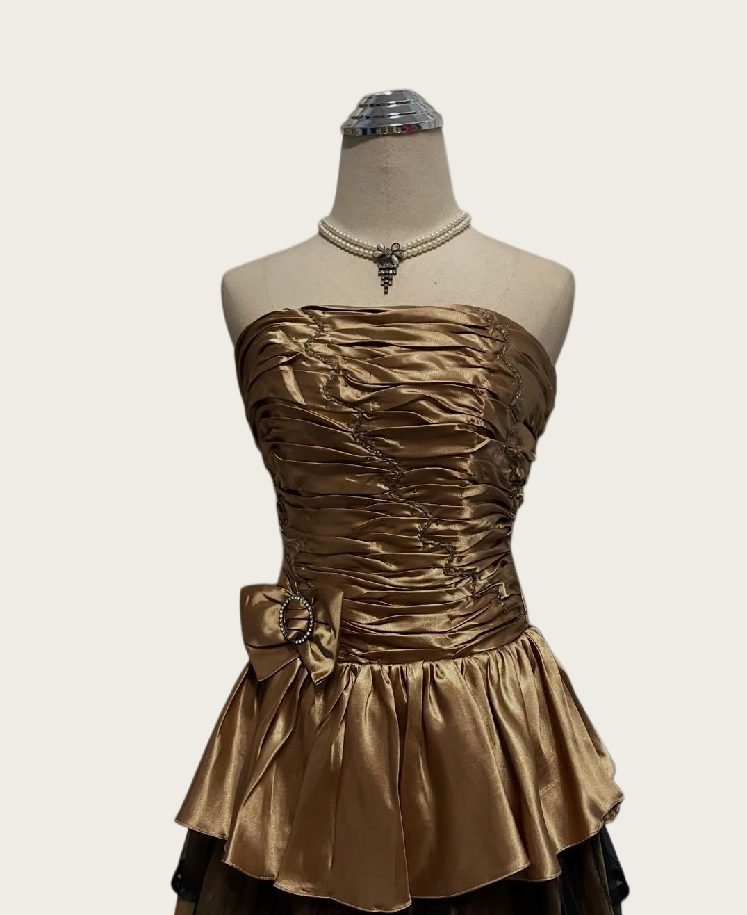Strapless Satin Layered Homecoming Dress A-Line Short Birthday Dress