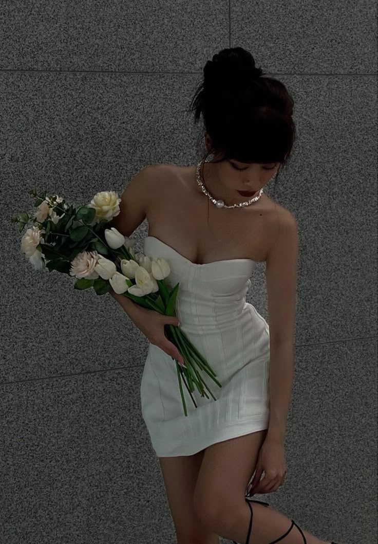 Strapless White Sheath Graduation Dress Birthday Dress J11519