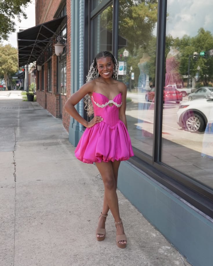 Sweetheart A Line Pink Satin Short Homecoming Dress J11597