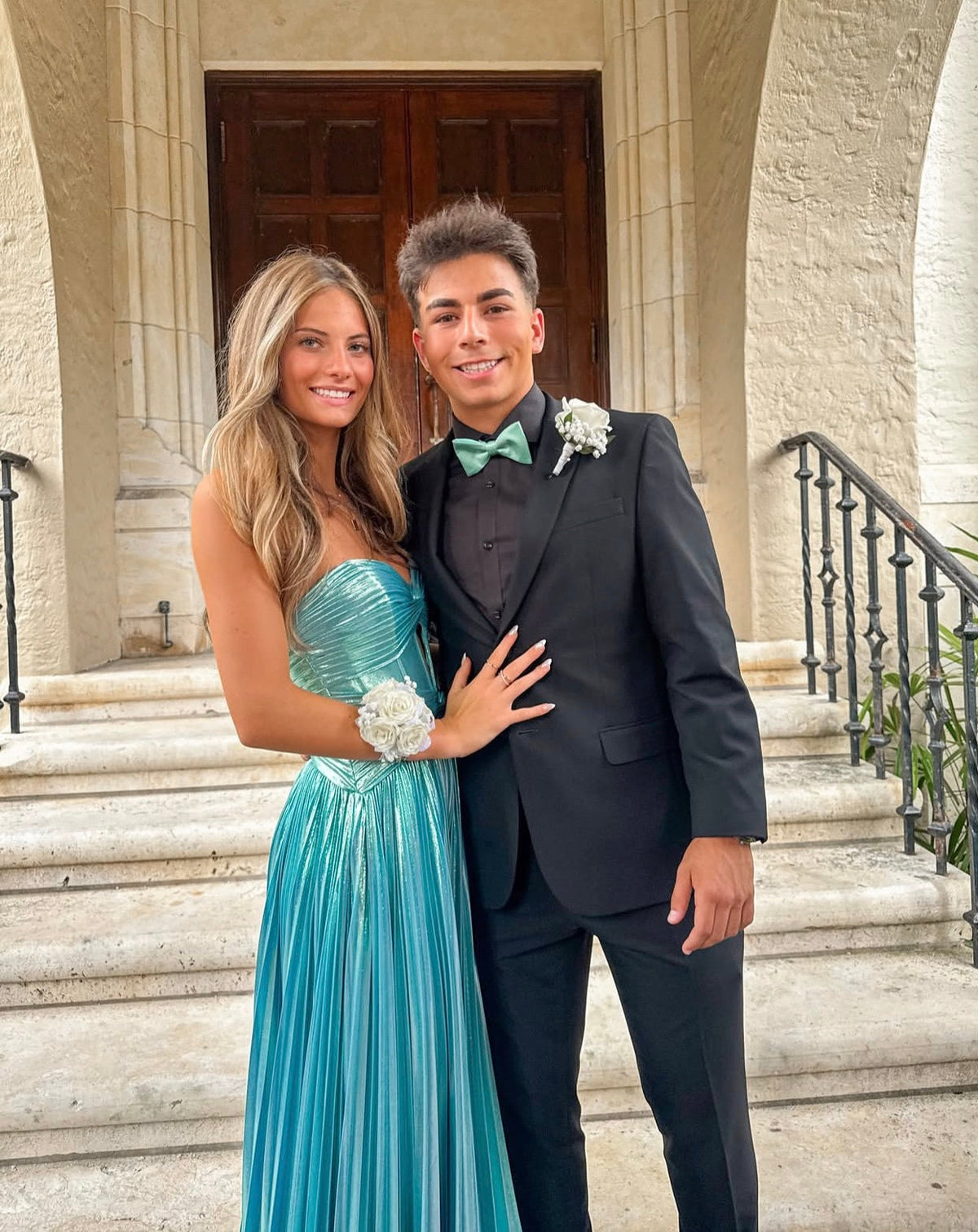 Sweetheart A Line Pleated Prom Dress With Slit J10446