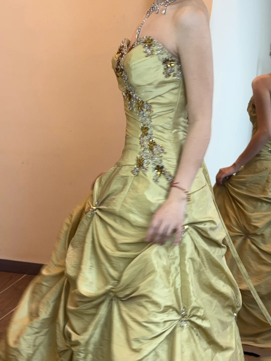 Sweetheart Ball Gown Green Sweet 16 Birthday Dress Vintage Beaded Prom Dress