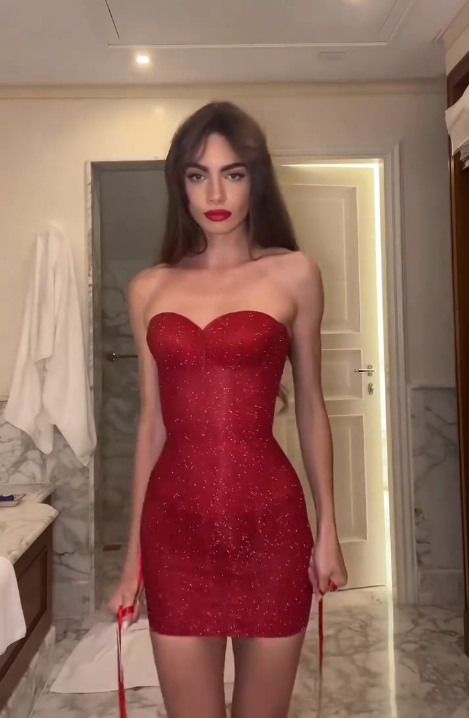Sweetheart Burgundy Sparkle Birthday Dress Sheath Homecoming Dress