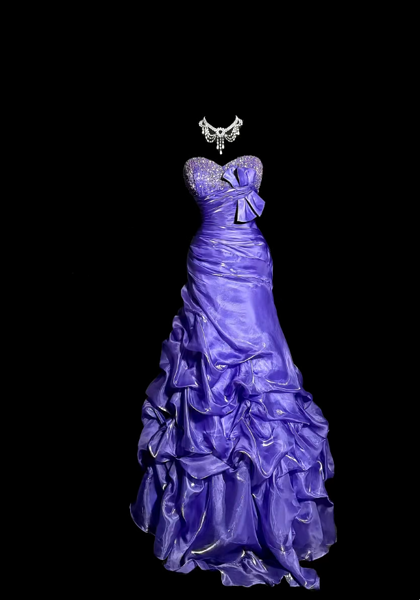 Sweetheart Purple Formal Prom Dress Beaded Evening Dress