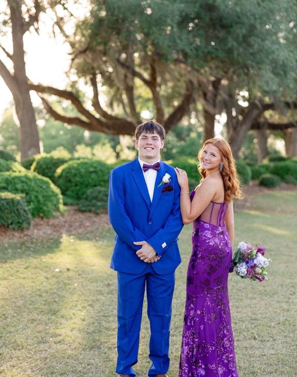 Sweetheart Purple Lace Prom Dress Mermaid Evening Gown