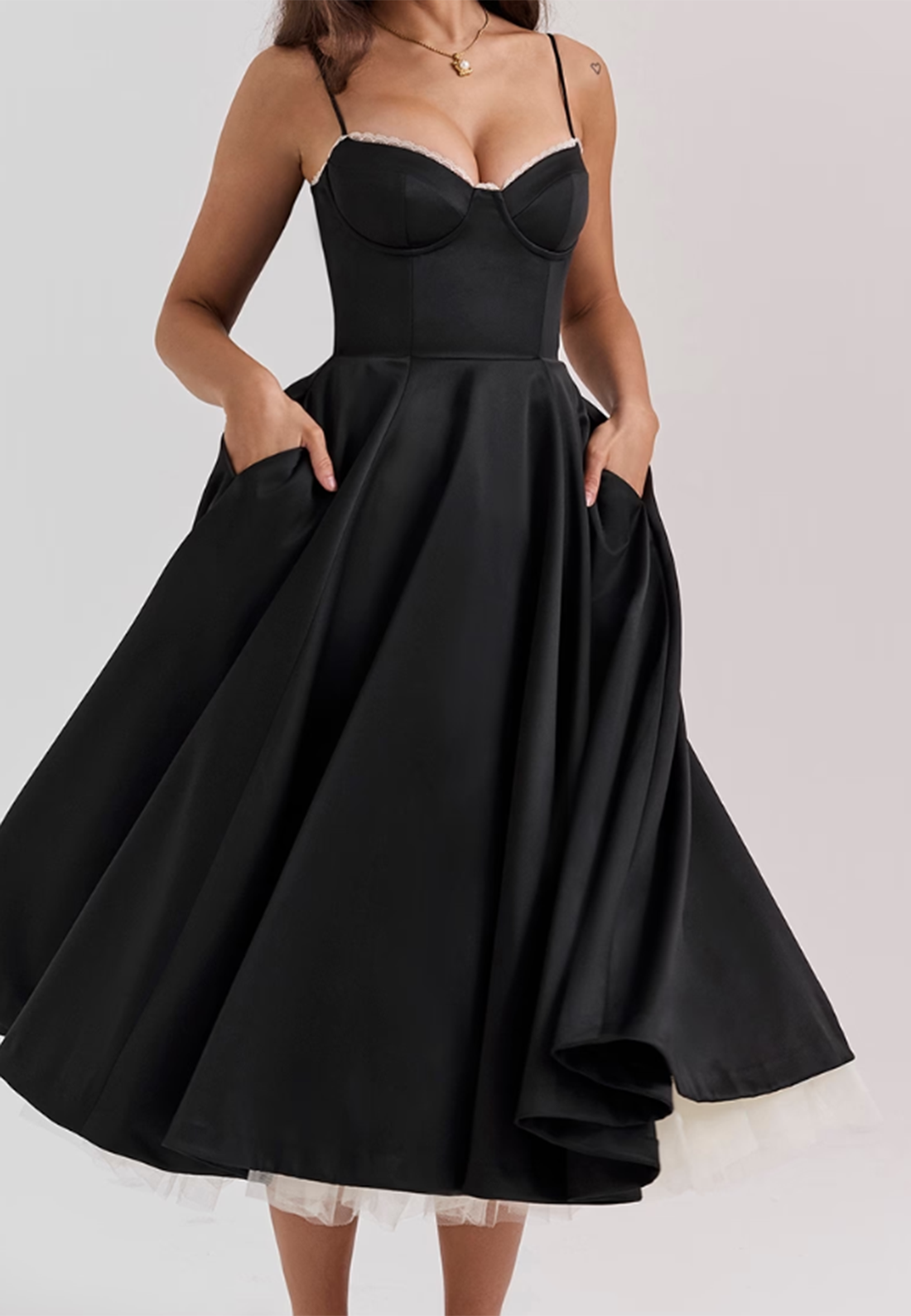 Sweetheart Spaghetti Straps Pleated A-Line Prom Dress