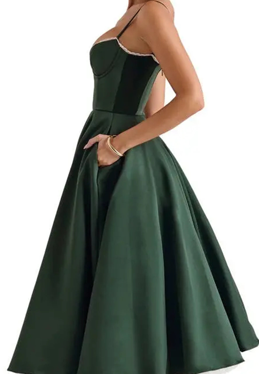 Sweetheart Spaghetti Straps Pleated A-Line Prom Dress