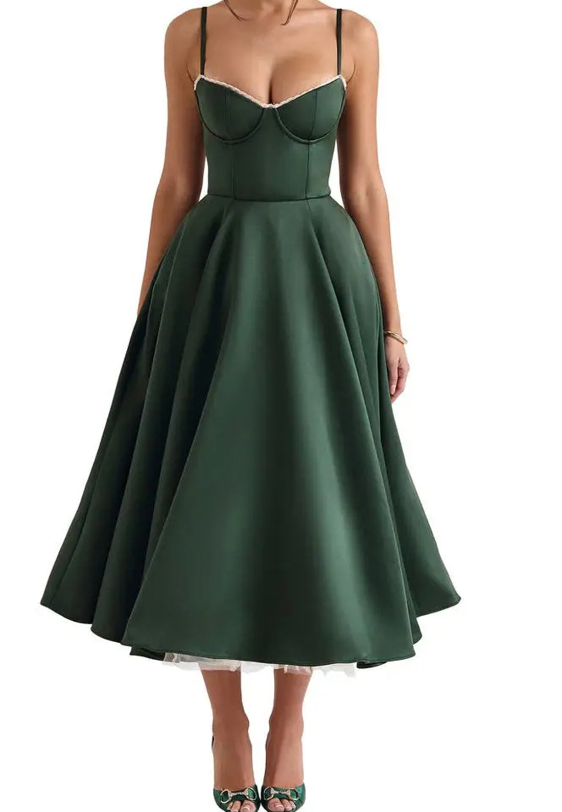 Sweetheart Spaghetti Straps Pleated A-Line Prom Dress