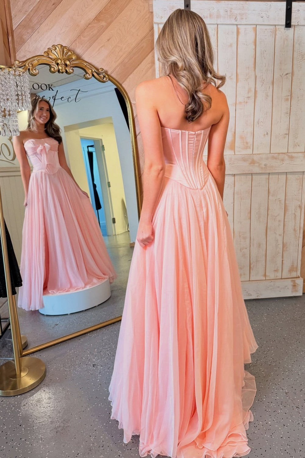 Pretty A Line Sweetheart Blue Corset Prom Dress with Bowknot
