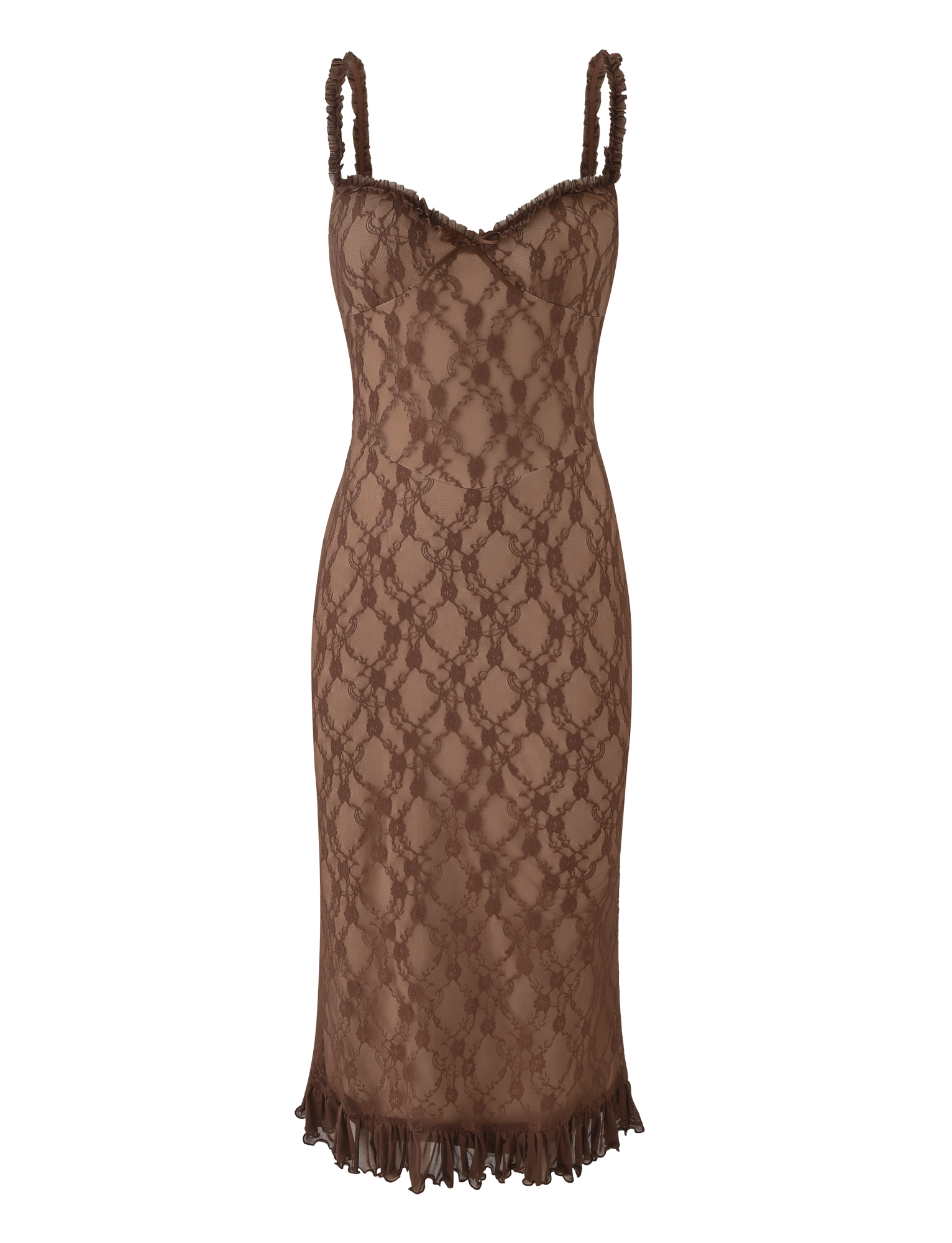 DEJA DRESS - BROWN LACE
