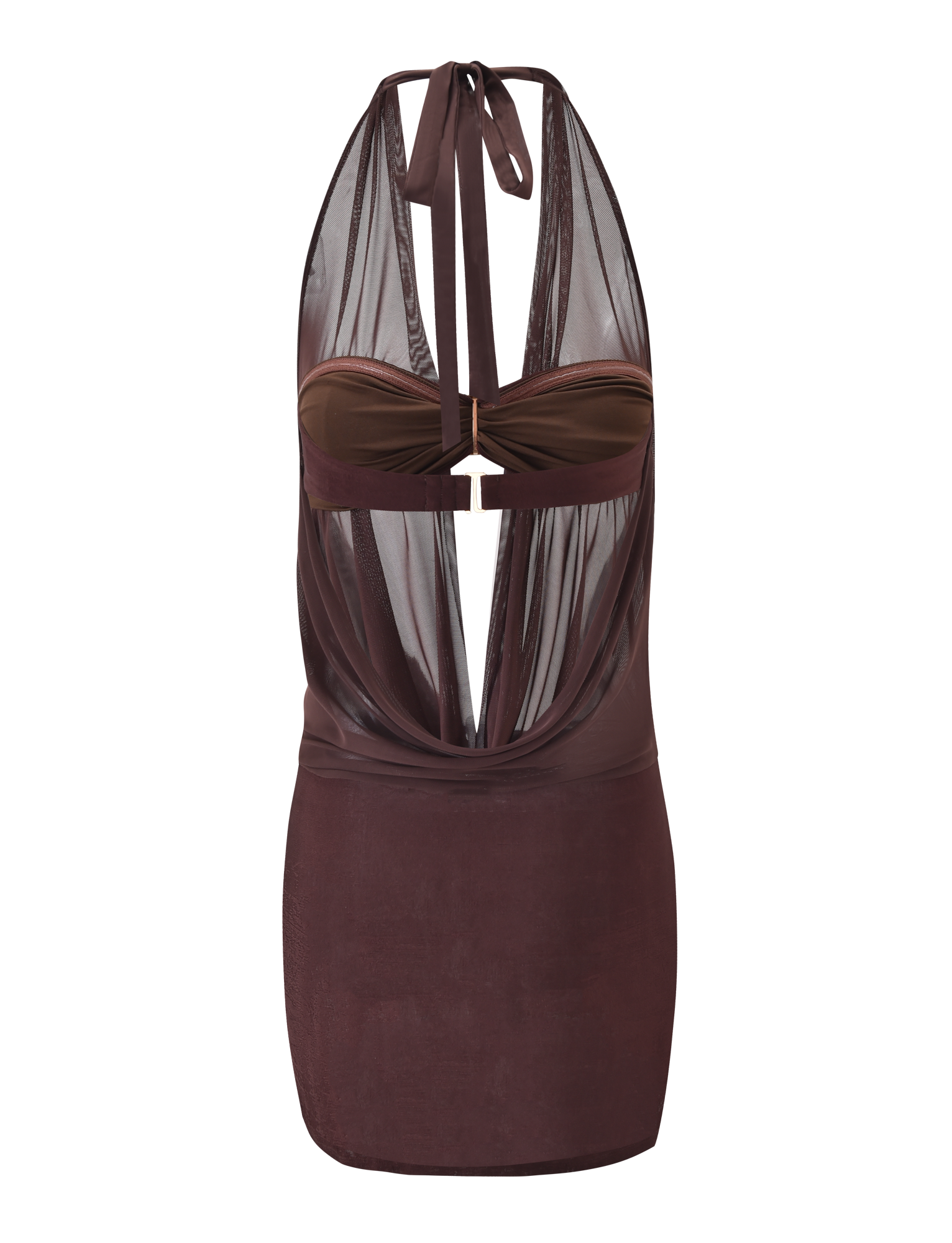 MAKENA TWO - PIECE DRESS - CHOCOLATE