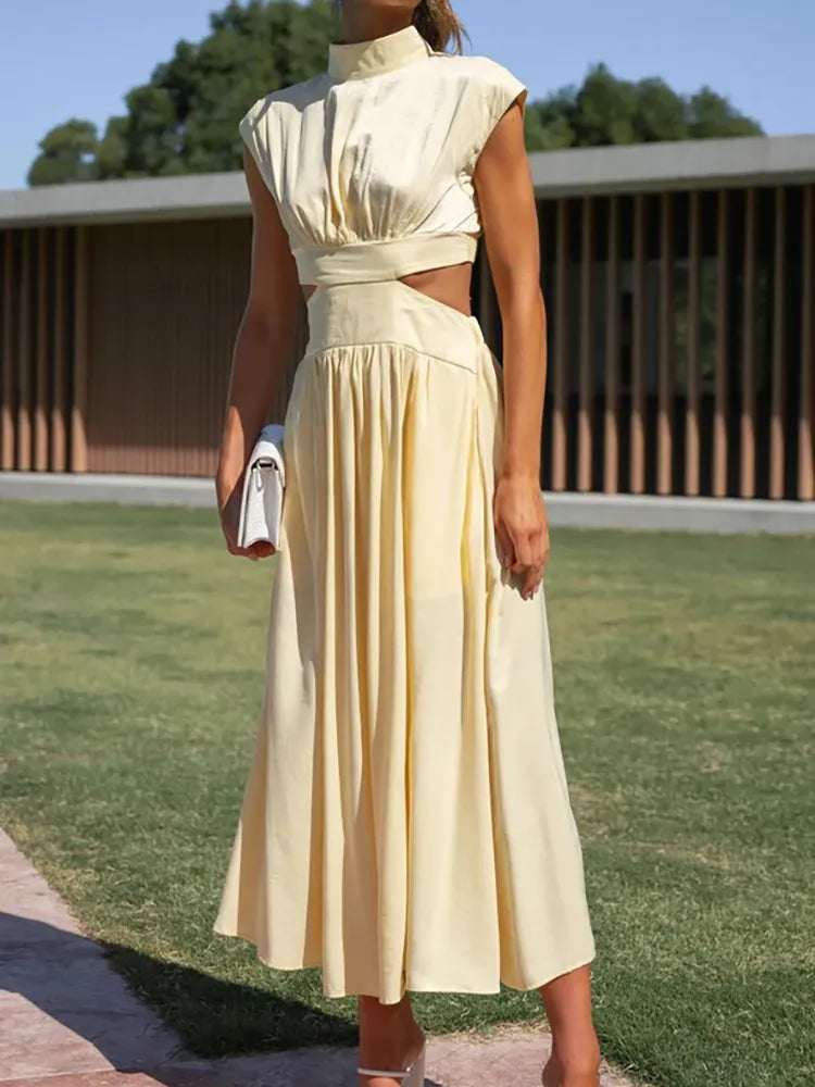 Fabiola Aesthetic Dress with Cutouts Designer Edit