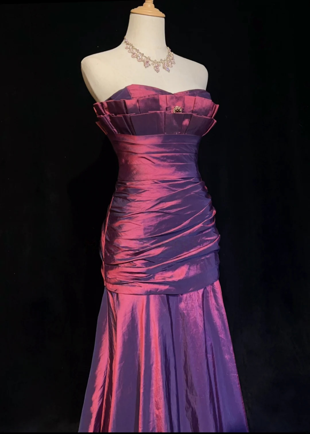 Taffeta Mermaid Long Prom Dress Formal Evening Gown J9663