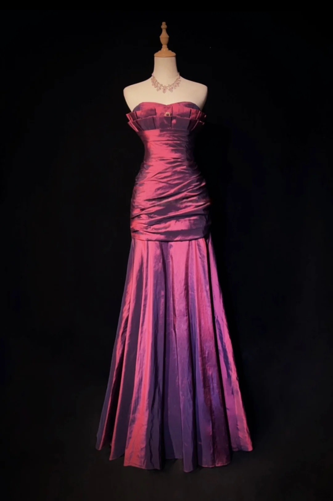 Taffeta Mermaid Long Prom Dress Formal Evening Gown J9663