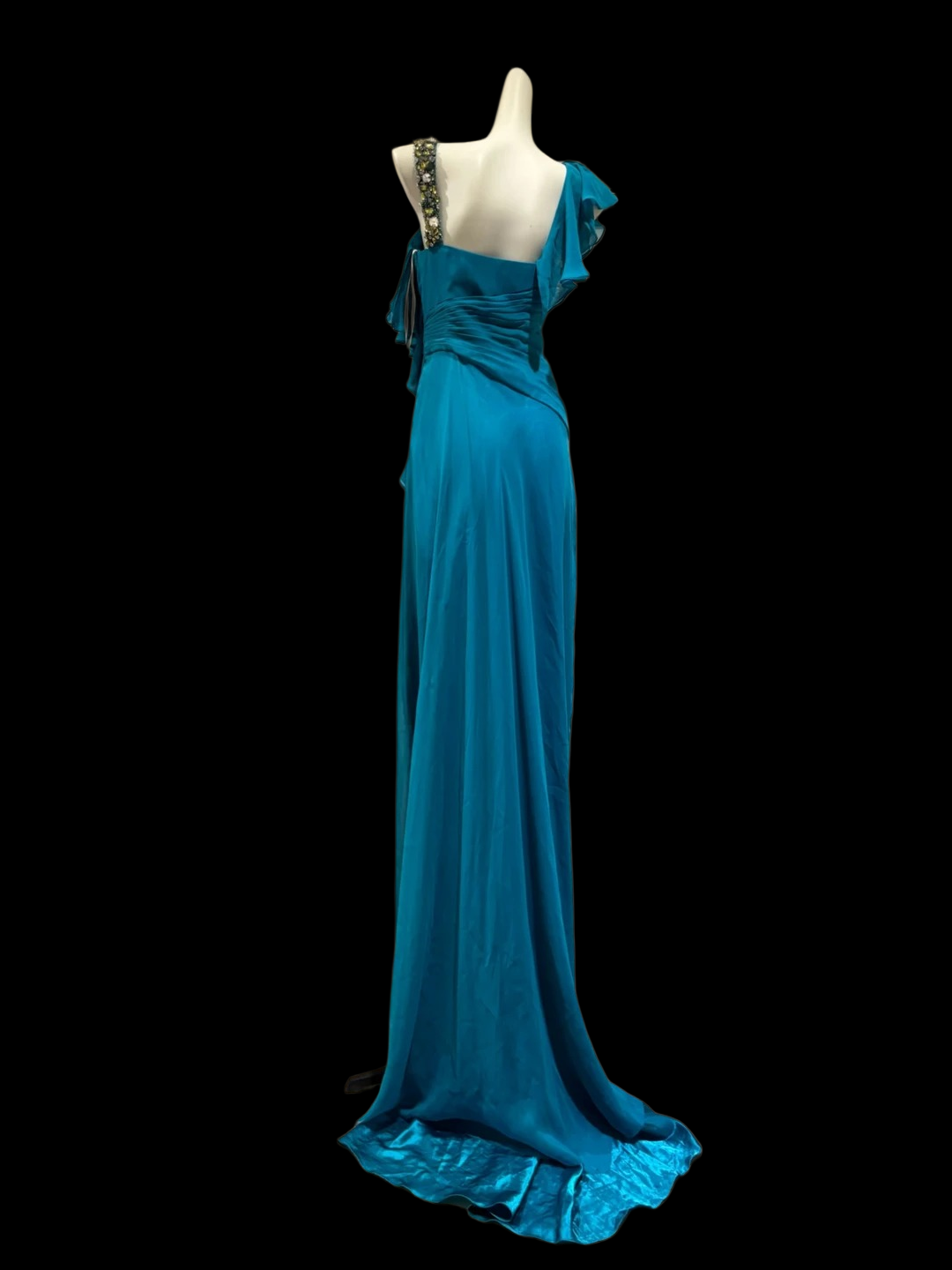 Teal Chiffon Prom Dress Formal Wedding Guest Dress J10668