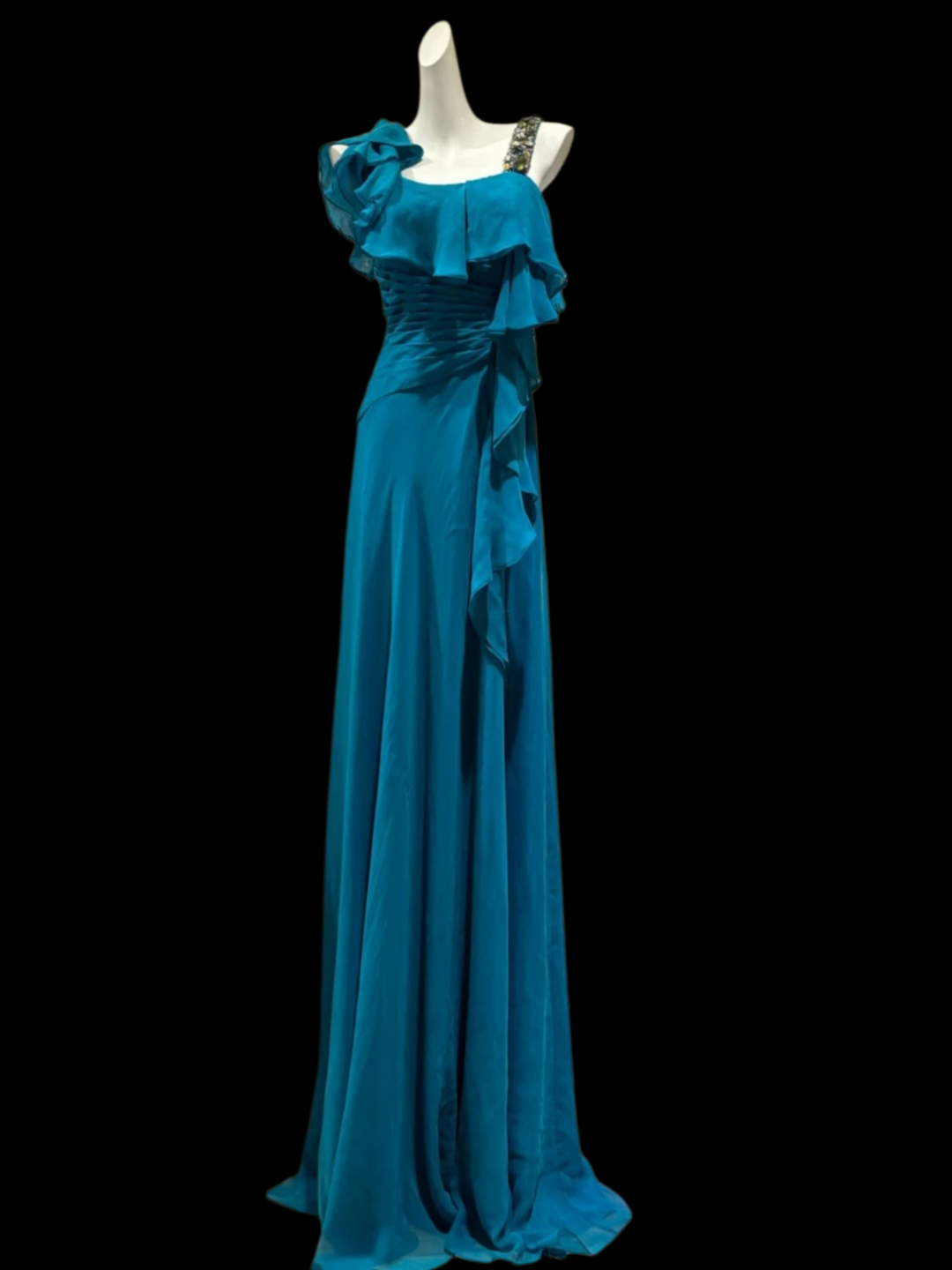 Teal Chiffon Prom Dress Formal Wedding Guest Dress J10668