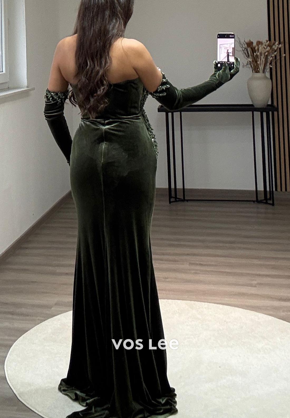 Column Off the Shoulder Pleated Floor-Length Beading Formal Evening Dresses