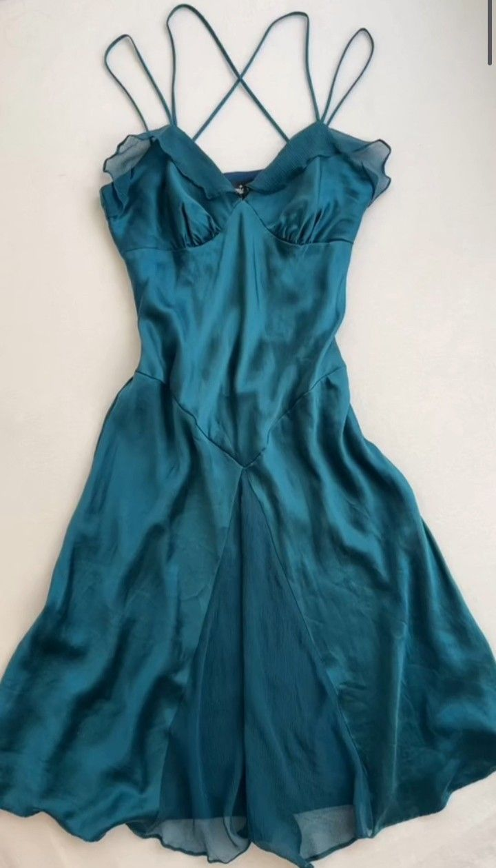 A-Line Turquoise Sleeveless Homecoming Dress Fall Dress - FashionDia