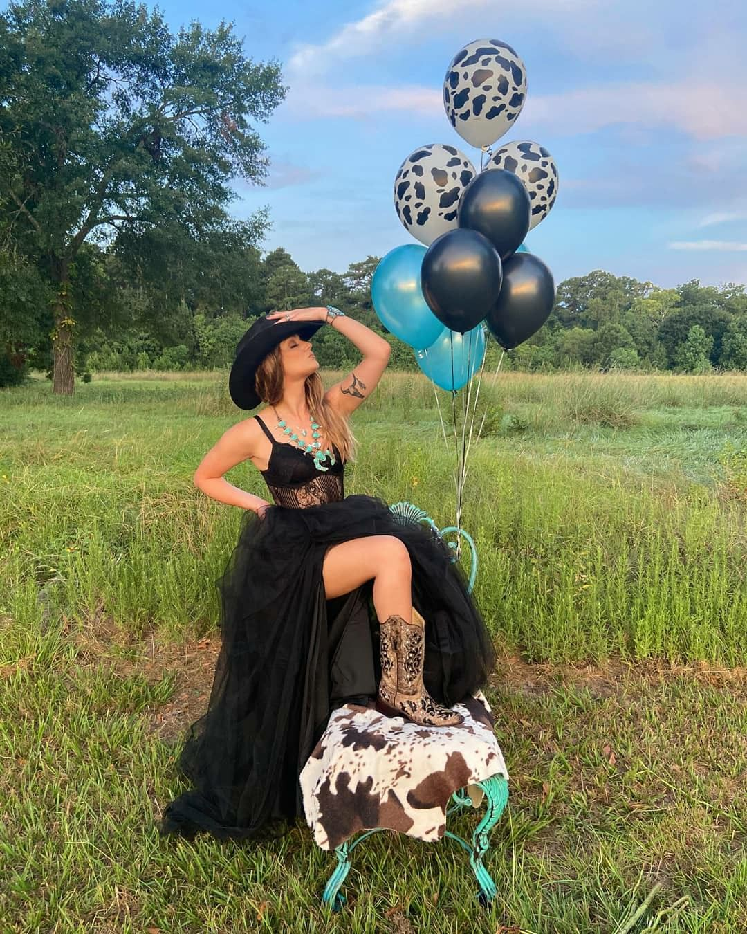 Black Lace Long Prom Dress, Black Tulle Formal Dress - FashionDia