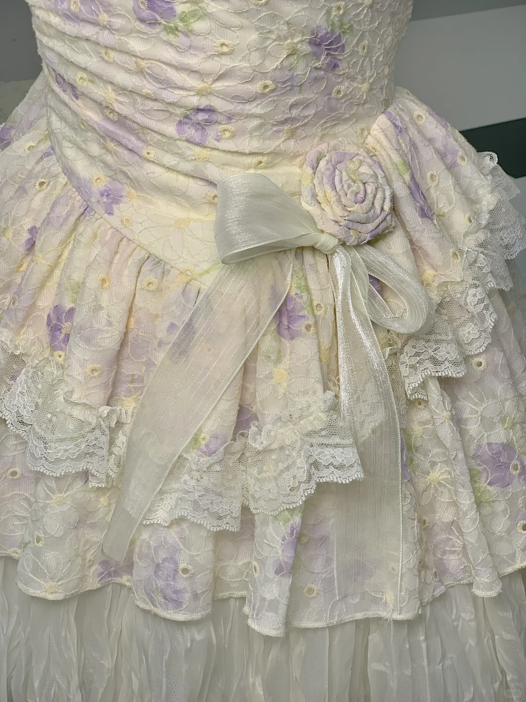 Beautiful Spaghetti Straps Lilac Print Floral A Line Graduation Homecoming Dress Short Prom Dress