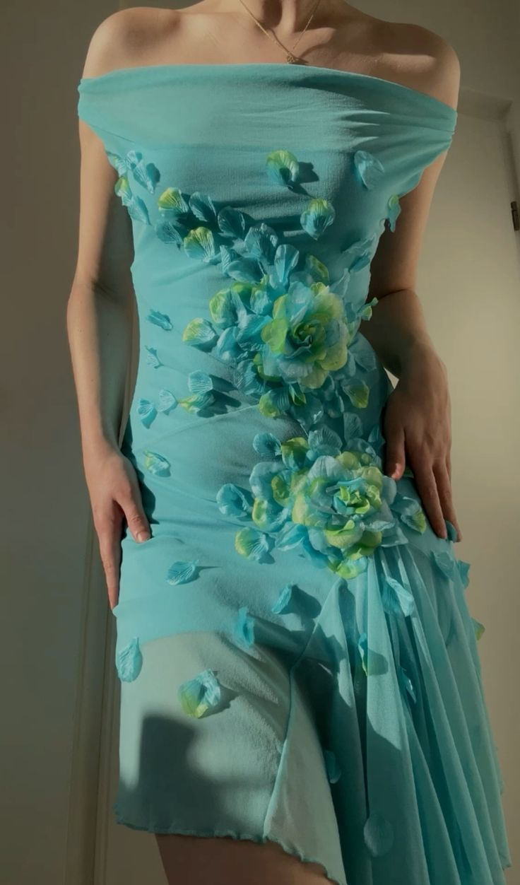 Unique Off The Shoulder Chiffon Appliques Party Dress Birthday Dress
