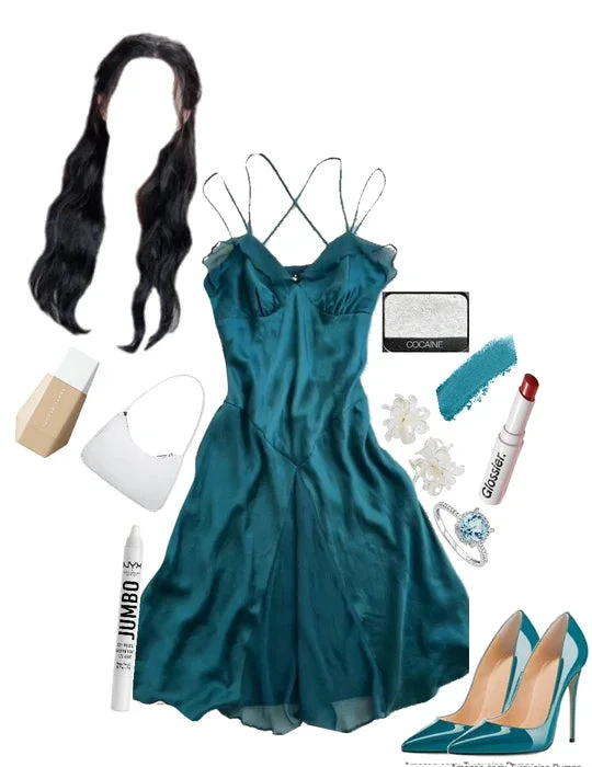 A-line Turquoise Sleeveless Homecoming Dress Fall Dress (ZD12148)