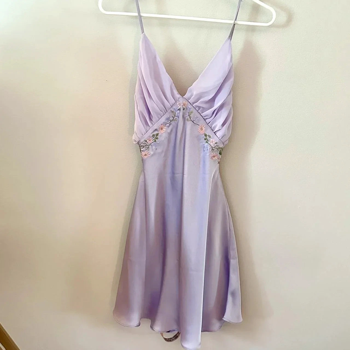Light Purple V Neck Homecoming Dress Sexy Party Dress (ZD11830)