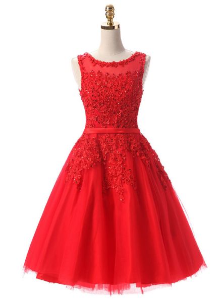 Burgundy Lace Short Dresses Embroidery Beaded Homecoming Dress - FashionDia