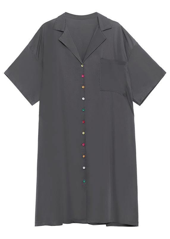 Unique Black Pockets Peter Pan Collar Summer Dress