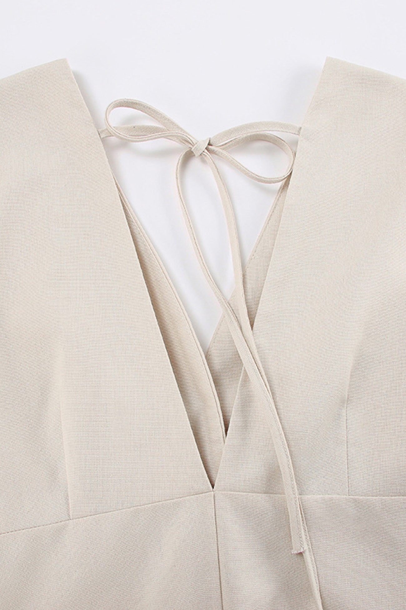 V Neck Single breasted Cotton Linen A line Dress