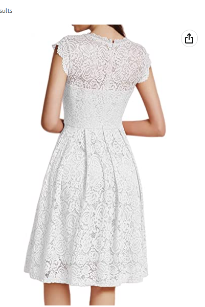 Women's Vintage Floral Lace Cocktail Dress Homecoming Dress - View 4 | FashionDia