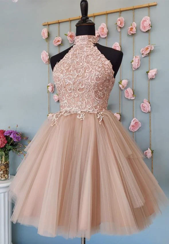 Cute lace Short Homecoming Dress - FashionDia