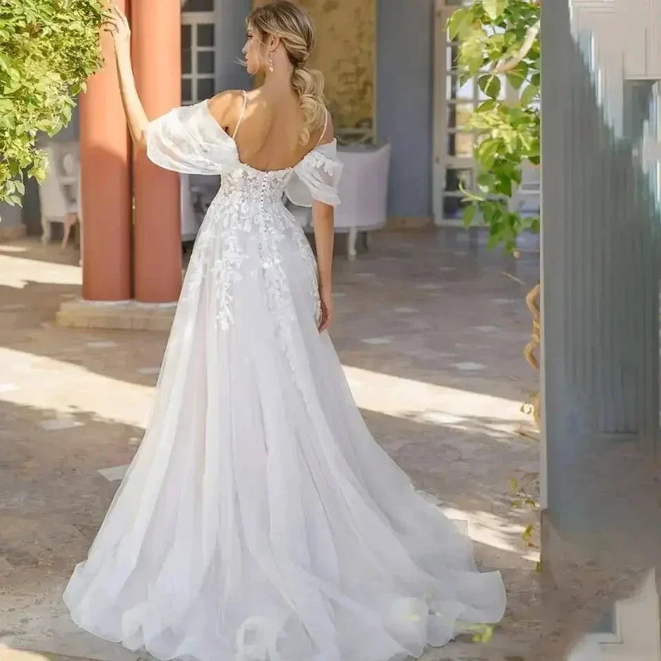 Vestido De Noiva Lace Wedding Dress Robe Princess Mariage Plus Size Bridal Wedding Gowns (ZD14018) - View 2 | VelvetHem