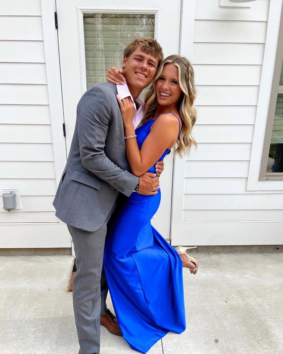 Elegant Royal Blue Sheath Prom Dress Royal Blue Evening Dress Y5445 - View 2 | VelvetHem
