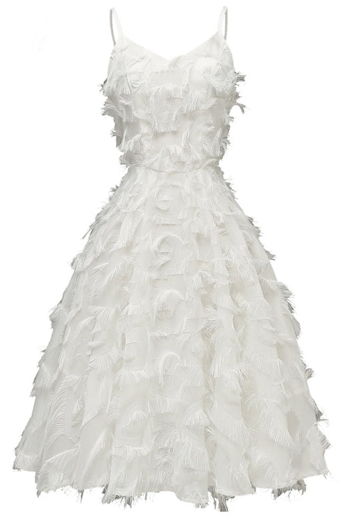 Dark Red Ruffled V-neck Homecoming Dress - Fashionpara