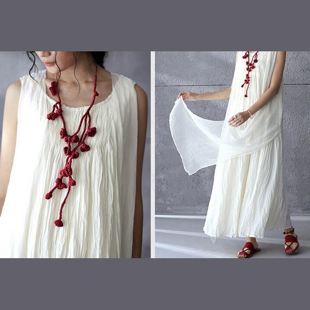 White flowy linen maxi dress sunderss holiday summer dresses