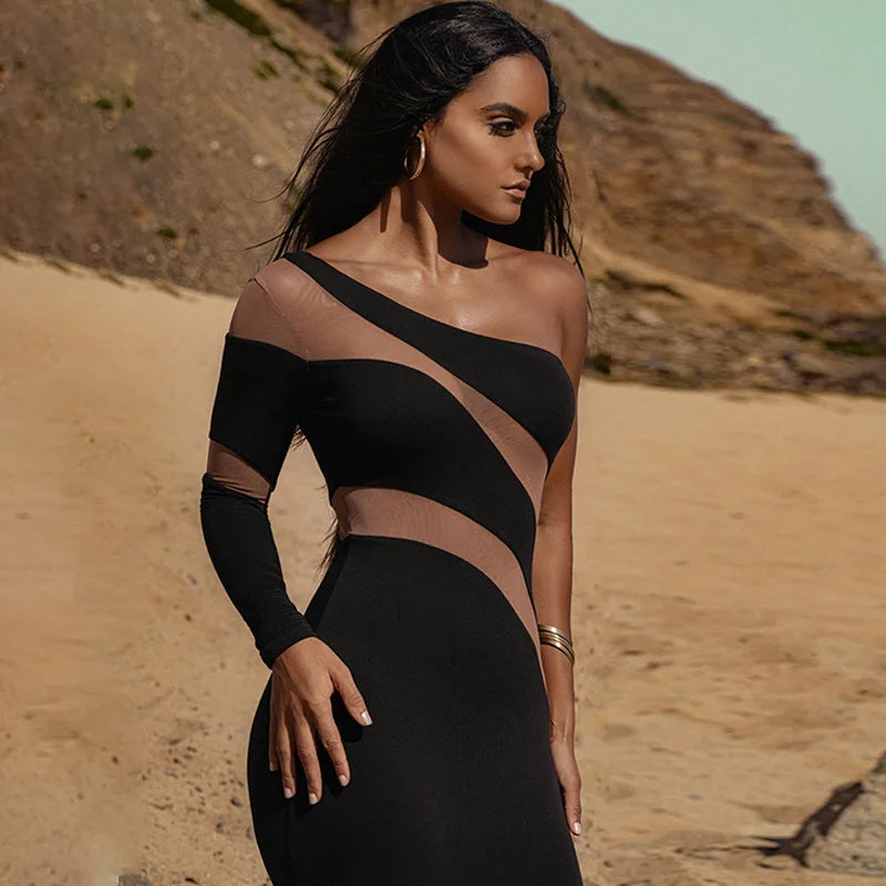 Patchwork Perspective Midi Dress - View 2 | VelvetHem