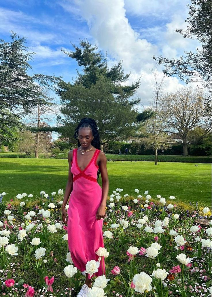 Hot Pink Deep V Neck Long Evening Dress Sheath Party Dress