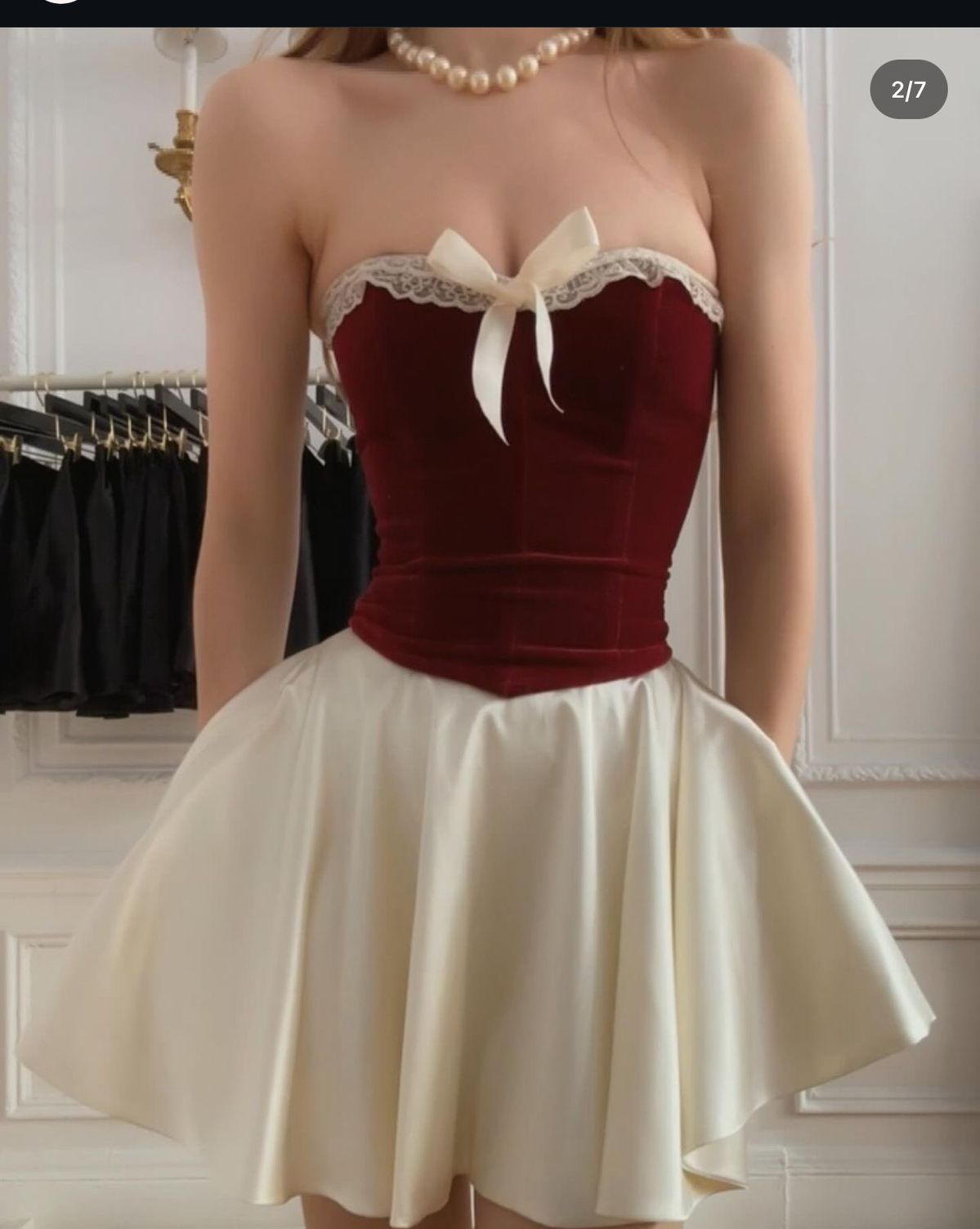 Elegant Strapless Velvet Satin A-Line Short Party Dress Formal Homecoming Dress - FashionDia