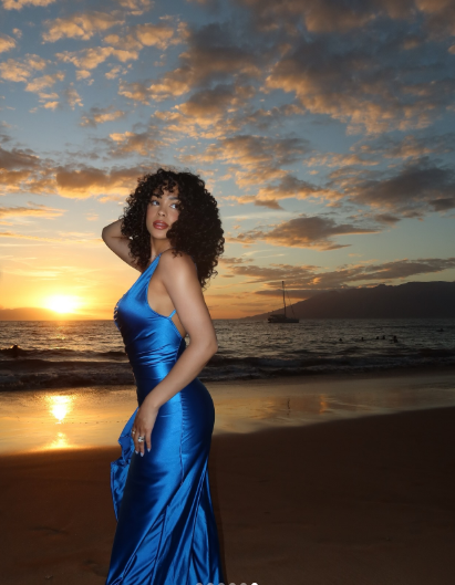 Classy Sheath One-Shoulder Sleeveless Satin Long Prom Dresses - View 3 | FashionDia
