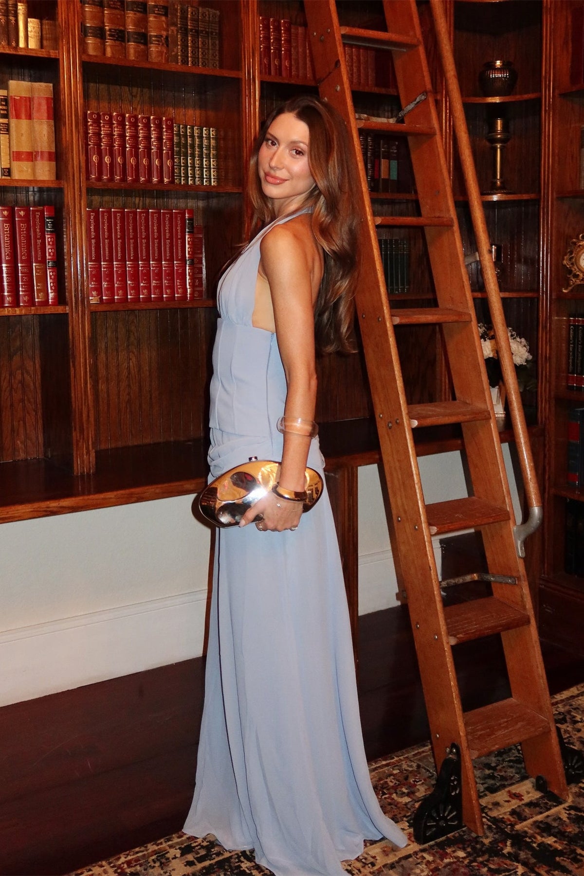 Charming Blue Halter Sleeveless Chiffon Prom Dresses Backless With Pleats