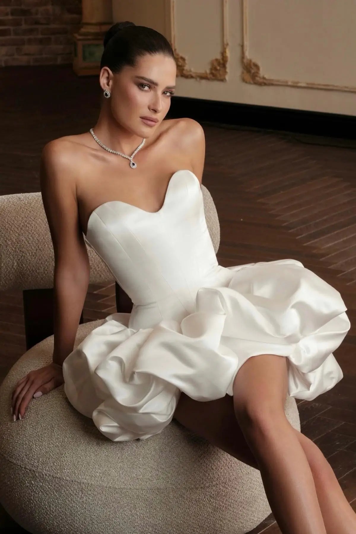 Timeless Sweetheart Strapless Sleeveless Satin Homecoming Dresses Mini With Pleats