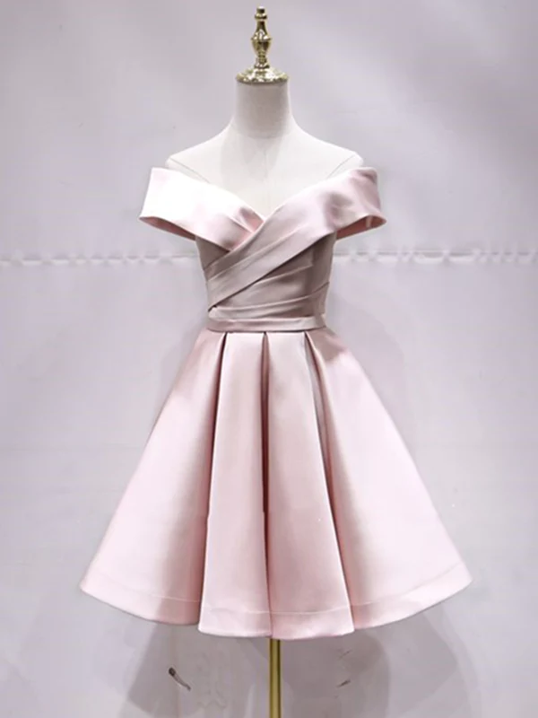 Off Shoulder Short Homecoming Dress Girls Junior Short Prom Gown C1133