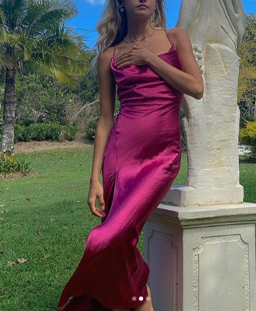 Fashion Spaghetti Straps Sheath Slit Evening Dress elegant Prom Party Dress - View 2 | FashionDia