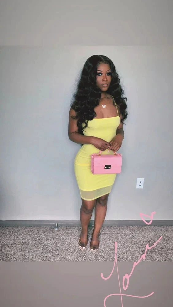 Sexy Spaghetti Straps Light Yellow Dress Light Yellow Homecoming Dress Y2196 by simplepromdress