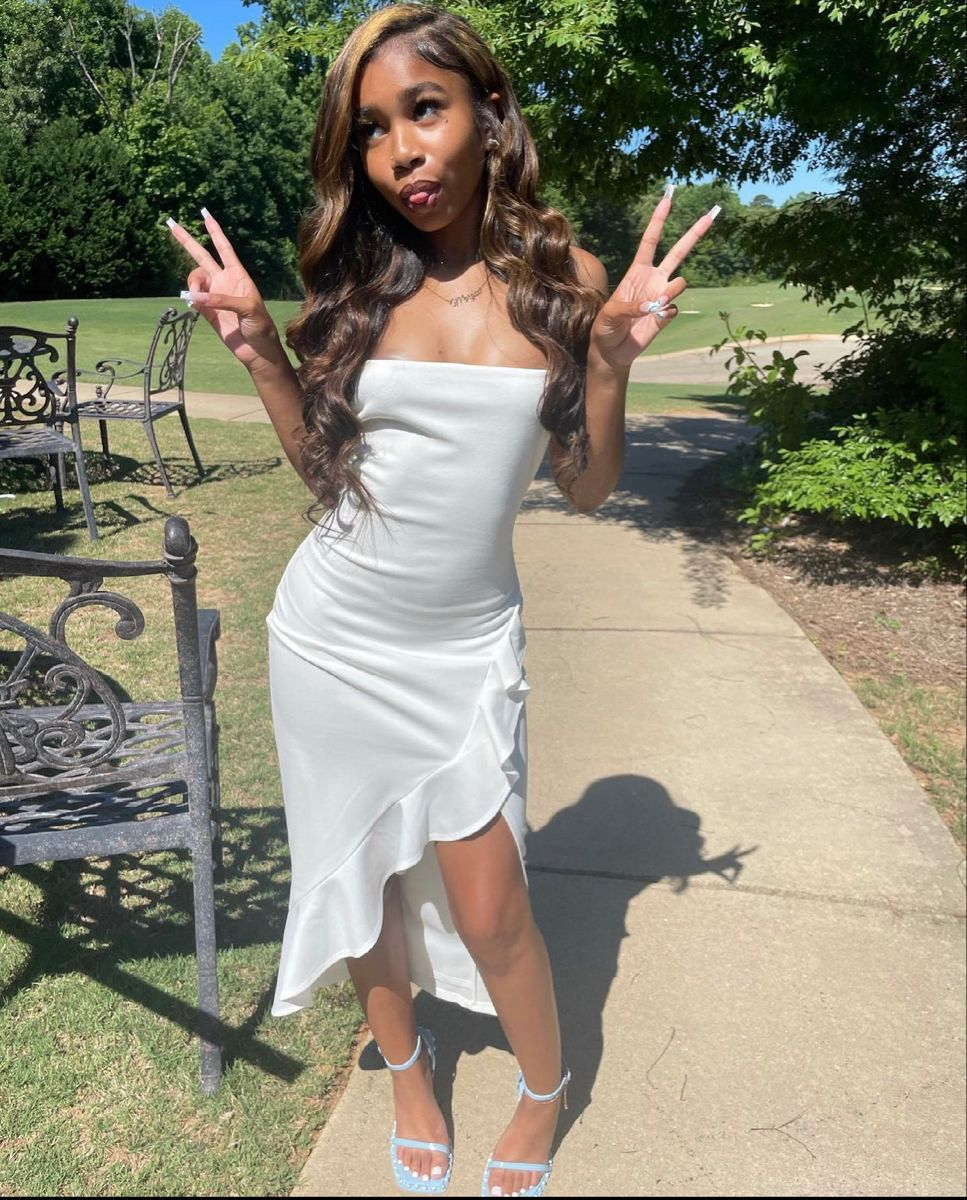 White Strapless Party Dress,White Cocktail Dress